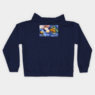 watercolor oranges Kids Hoodie